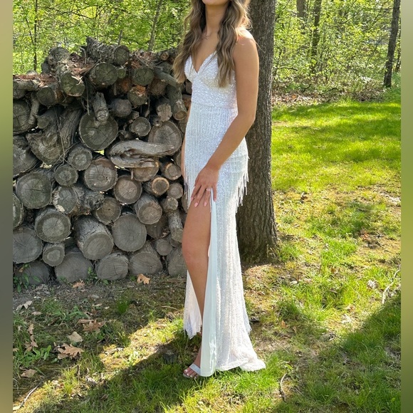 Jovani Beaded Fringe Dress - Picture 16 of 16